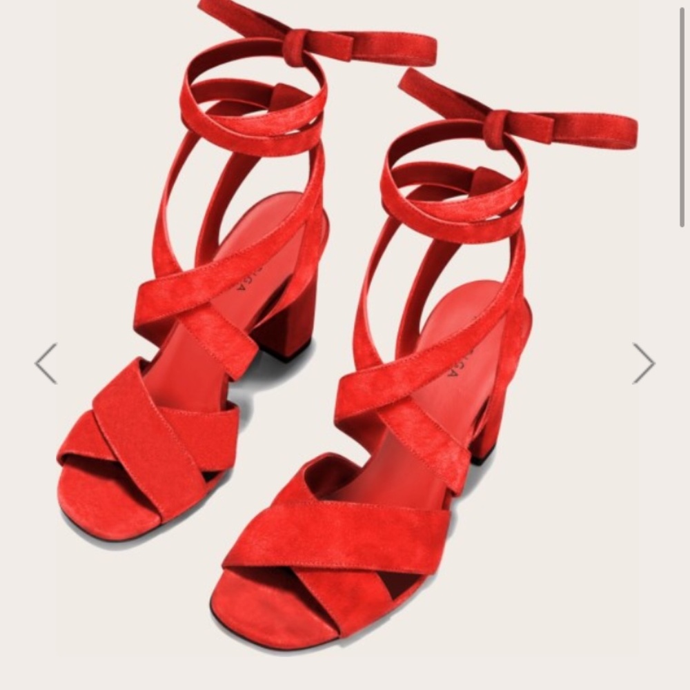 NWT Via Spiga Cerci Suede Ankle Tie Sandals